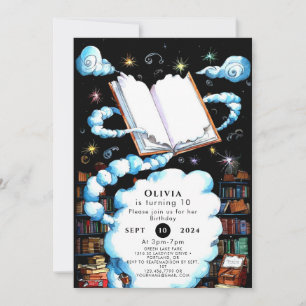 Whimsical Editable Magical Storybook Birthday Invitation