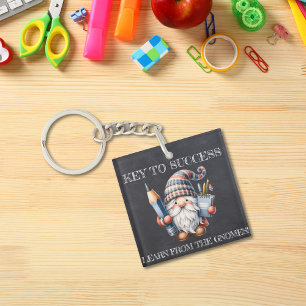 Whimsical Educator: Gnome on Chalkboard Keychain