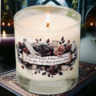 Whimsical Elegance Ghost & Roses Halloween Scented Candle