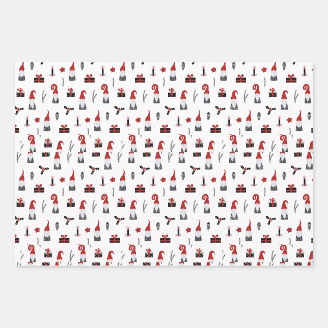 "Whimsical Elegance Wrapping Paper Sheets (Front)