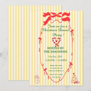 Whimsical Elegant Christmas Shower Party Invitation