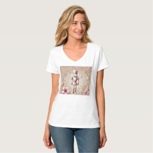 Whimsical Elegant Pink and Gold Pastel Nutcracker  T-Shirt
