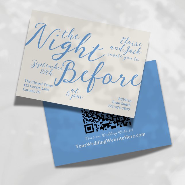 Whimsical Elegant Script Rehearsal Enclosure Card (Invite your guests to a special evening ahead of the big day with this Enclosure Card.)