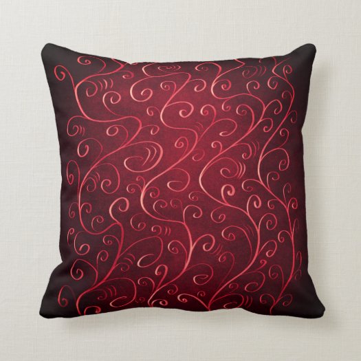 Whimsical Elegant Textured Red Swirl Pattern