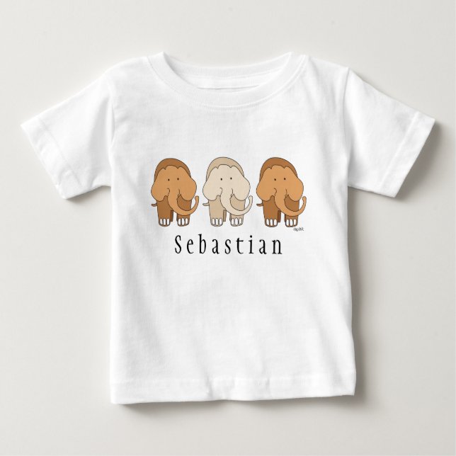 Whimsical Elephant  Baby T-Shirt (Front)