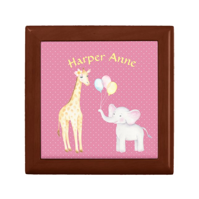 Whimsical Elephant & Giraffe Nursery Gift Box (Front)