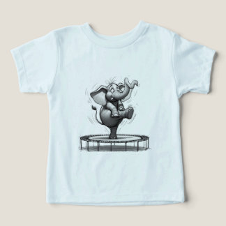 Whimsical Elephant on Trampoline – Cute Playful Toddler T-shirt