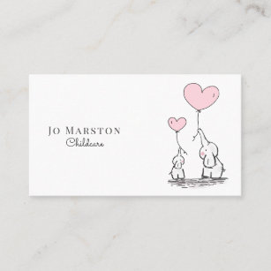 Whimsical Elephants Childcare Business Card