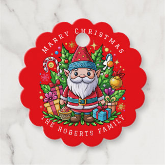 Whimsical Elf Holiday Party Favor Tags