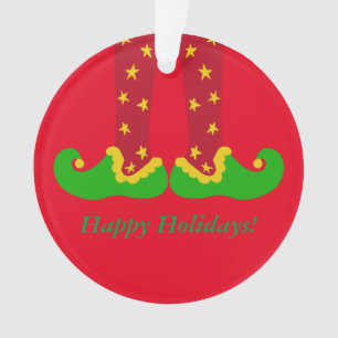 Whimsical Elf Legs Christmas Ornament