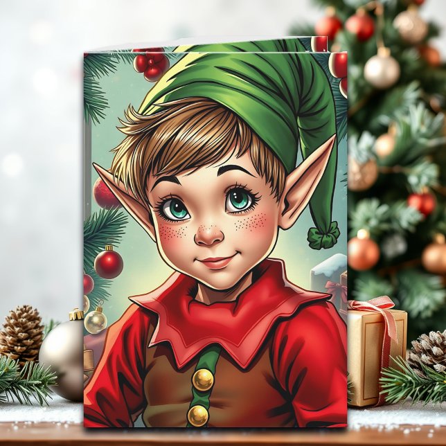 Whimsical Elf | Personalized Christmas Card (Creator Uploaded)