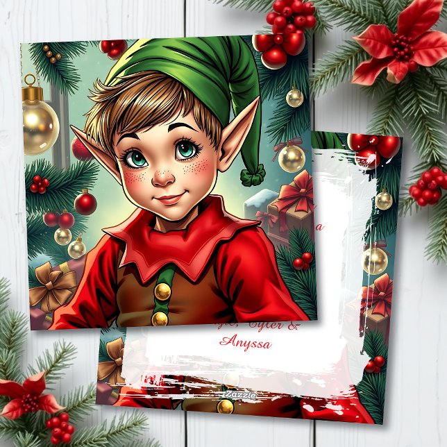 Whimsical Elf | Personalized Christmas Holiday Card (Creator Uploaded)