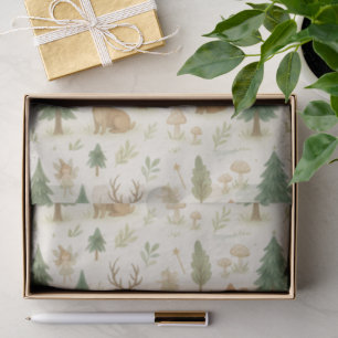 Whimsical Enchanted Forest Woodland Animals Tissue Paper