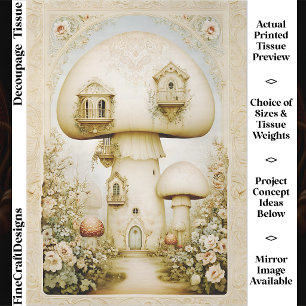 Whimsical Enchanted Mushroom Fairy House FV7R Tissue Paper