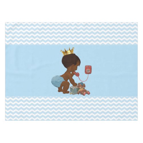 Whimsical Ethnic Prince Phone Baby Shower Tablecloth