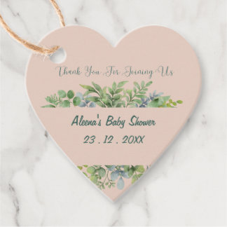 Whimsical Eucalyptus Baby Shower Personalized  Favor Tags