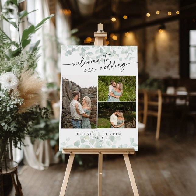 Whimsical Eucalyptus Greenery Wedding Welcome Sign (Creator Uploaded)
