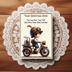 Whimsical Everyday Sentiment Steampunk Art   Postcard