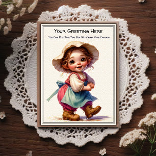 Whimsical Everyday Sentiment Storybook Art Postcard