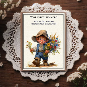Whimsical Everyday Sentiment Storybook Art   Postcard