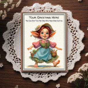 Whimsical Everyday Sentiment Storybook Art   Postcard