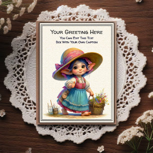 Whimsical Everyday Sentiment Storybook Art   Postcard