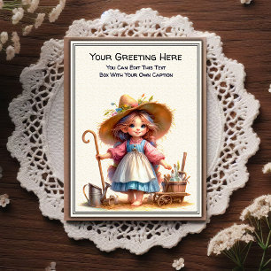 Whimsical Everyday Sentiment Storybook Art   Postcard