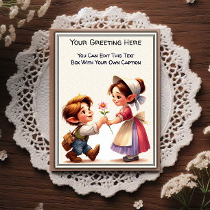 Whimsical Everyday Sentiment Storybook Art Postcard