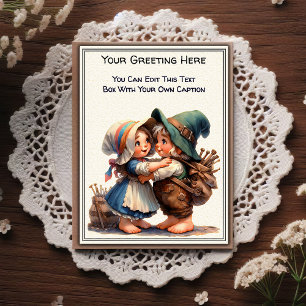 Whimsical Everyday Sentiment Storybook Art   Postcard