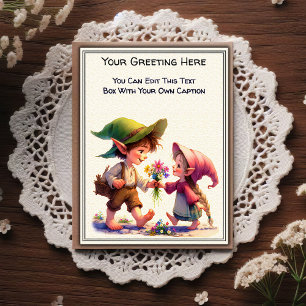 Whimsical Everyday Sentiment Storybook Art Postcard