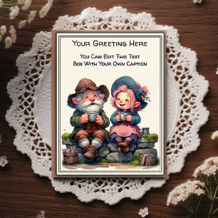 Whimsical Everyday Sentiment Storybook Art Postcard