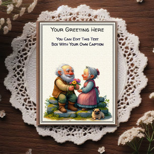 Whimsical Everyday Sentiment Storybook Art   Postcard