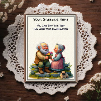 Whimsical Everyday Sentiment Storybook Art   Postcard