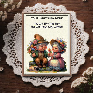 Whimsical Everyday Sentiment Storybook Art   Postcard