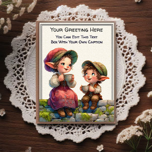 Whimsical Everyday Sentiment Storybook Art Postcard