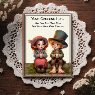 Whimsical Everyday Sentiment Storybook Art Postcard