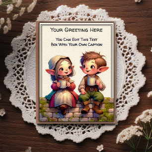 Whimsical Everyday Sentiment Storybook Art Postcard