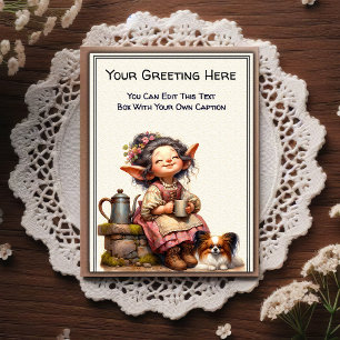 Whimsical Everyday Sentiment Storybook Art   Postcard