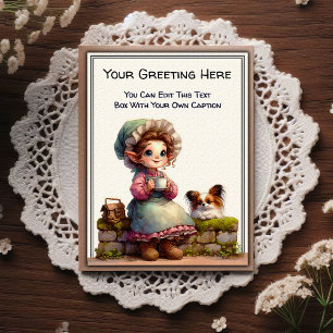 Whimsical Everyday Sentiment Storybook Art Postcard