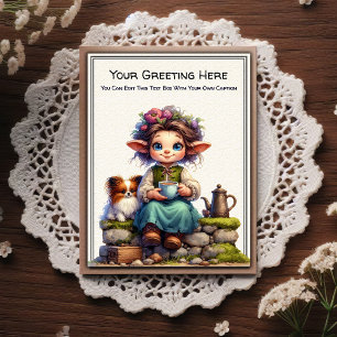 Whimsical Everyday Sentiment Storybook Art Postcard