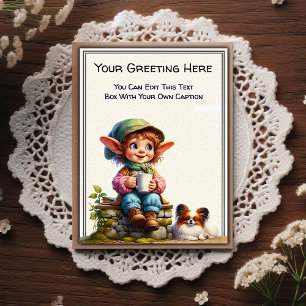 Whimsical Everyday Sentiment Storybook Art Postcard
