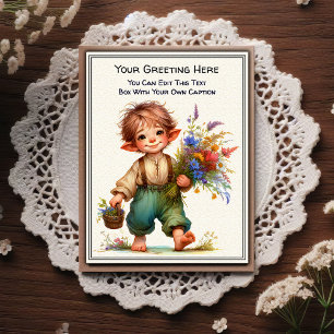 Whimsical Everyday Sentiment Storybook Art Postcard