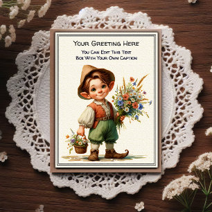 Whimsical Everyday Sentiment Storybook Art   Postcard