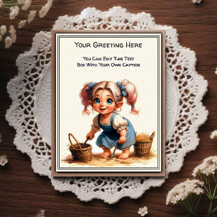 Whimsical Everyday Sentiment Storybook Art Postcard