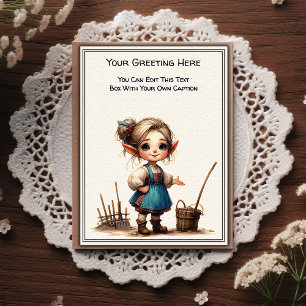 Whimsical Everyday Sentiment Storybook Art Postcard