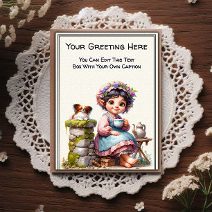 Whimsical Everyday Sentiment Storybook Art   Postcard