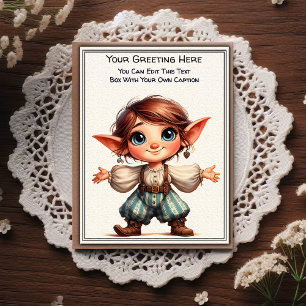 Whimsical Everyday Sentiment Storybook Art   Postcard