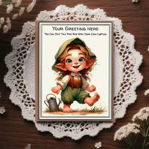 Whimsical Everyday Sentiment Storybook Art Postcard