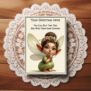 Whimsical Everyday Sentiment Storybook Fairy Postcard