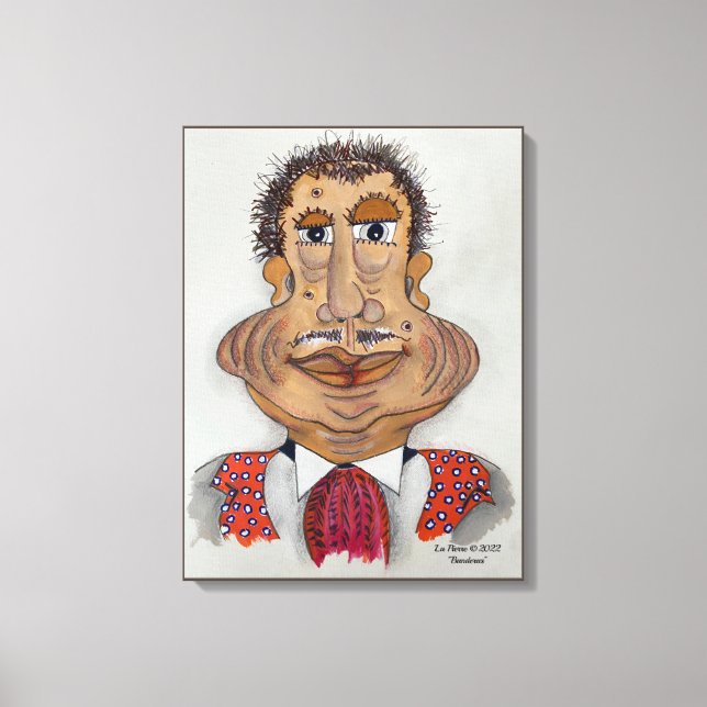 Whimsical Face canvas wall picture celebrating joy Print (Front)